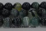 CAG9186 15.5 inches 8mm round line agate beads wholesale