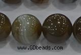 CAG9208 15.5 inches 18mm round line agate gemstone beads