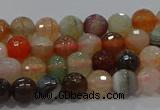 CAG9221 15.5 inches 6mm faceted round line agate beads wholesale