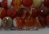 CAG9231 15.5 inches 8mm faceted round line agate beads wholesale