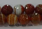 CAG9232 15.5 inches 10mm faceted round line agate beads wholesale