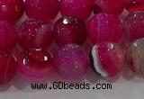 CAG9242 15.5 inches 10mm faceted round line agate beads wholesale