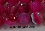 CAG9243 15.5 inches 12mm faceted round line agate beads wholesale