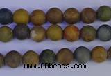 CAG9280 15.5 inches 4mm round matte ocean jasper beads wholesale