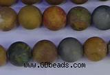 CAG9283 15.5 inches 10mm round matte ocean jasper beads wholesale