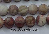 CAG9292 15.5 inches 8mm round matte Mexican crazy lace agate beads