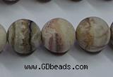 CAG9295 15.5 inches 14mm round matte Mexican crazy lace agate beads