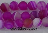 CAG9326 15.5 inches 6mm round matte line agate beads wholesale