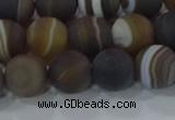 CAG9339 15.5 inches 10mm round matte line agate beads wholesale