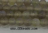 CAG9343 15.5 inches 6mm round matte grey agate beads wholesale