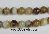 CAG937 16 inches 8mm round madagascar agate gemstone beads