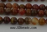 CAG9390 15.5 inches 4mm round red moss agate beads wholesale