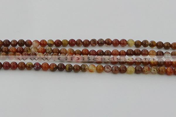 CAG9391 15.5 inches 6mm round red moss agate beads wholesale