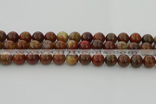 CAG9394 15.5 inches 12mm round red moss agate beads wholesale