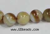 CAG940 16 inches 14mm round madagascar agate gemstone beads