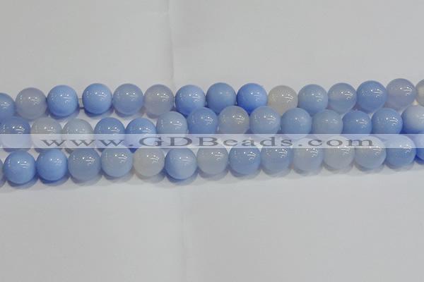 CAG9448 15.5 inches 10mm round blue agate beads wholesale