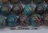 CAG9473 15.5 inches 8mm round blue crazy lace agate beads