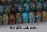 CAG9500 15.5 inches 5*8mm rondelle blue crazy lace agate beads