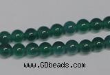 CAG953 15.5 inches 6mm round green agate gemstone beads wholesale