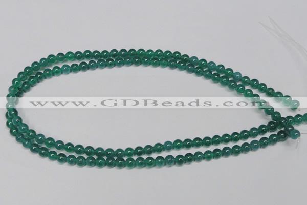 CAG953 15.5 inches 6mm round green agate gemstone beads wholesale