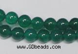 CAG954 15.5 inches 8mm round green agate gemstone beads wholesale