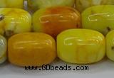 CAG9541 15.5 inches 13*18mm drum dragon veins agate beads