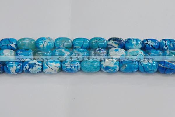 CAG9545 15.5 inches 13*18mm drum dragon veins agate beads