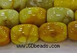 CAG9547 15.5 inches 13*18mm drum dragon veins agate beads