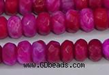 CAG9590 15.5 inches 5*8mm faceted rondelle crazy lace agate beads