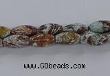 CAG9610 15.5 inches 6*12mm rice ocean agate gemstone beads