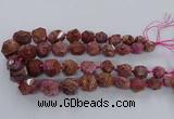 CAG9615 15.5 inches 10*12mm - 20*25mm faceted nuggets ocean agate beads