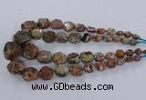 CAG9616 15.5 inches 8*10mm - 20*30mm faceted nuggets ocean agate beads