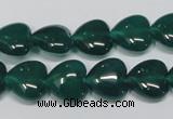 CAG962 15.5 inches 12*12mm heart green agate gemstone beads wholesale