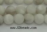 CAG9702 15.5 inches 8mm round matte grey agate beads wholesale