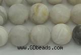 CAG9703 15.5 inches 10mm round matte grey agate beads wholesale