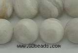 CAG9705 15.5 inches 14mm round matte grey agate beads wholesale