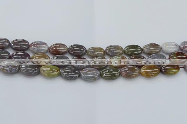 CAG9741 15.5 inches 12*16mm oval Indian agate beads wholesale