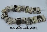 CAG9750 15.5 inches 15*28mm - 17*30mm cuboid ocean agate beads