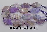 CAG9758 15.5 inches 30*35mm - 35*45mm faceted freeform agate beads