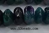 CAG9767 15.5 inches 8*16mm faceted rondelle agate gemstone beads