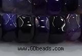 CAG9778 15.5 inches 8*16mm faceted rondelle agate gemstone beads