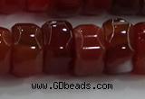 CAG9782 15.5 inches 8*16mm faceted rondelle agate gemstone beads