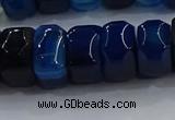 CAG9785 15.5 inches 8*16mm faceted rondelle agate gemstone beads