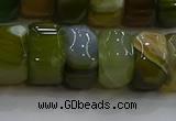 CAG9786 15.5 inches 8*16mm faceted rondelle agate gemstone beads