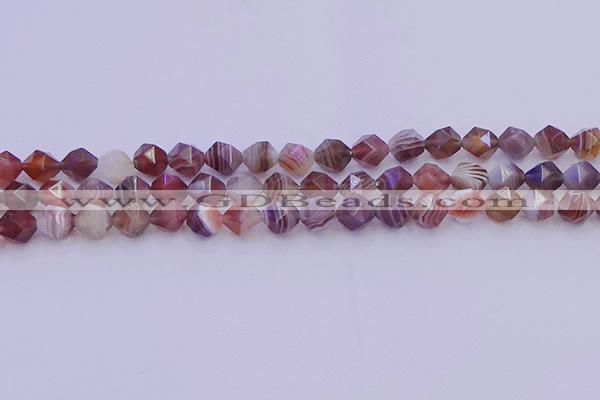 CAG9792 15.5 inches 8mm faceted nuggets botswana agate beads