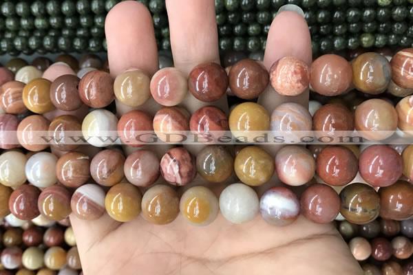 CAG9808 15.5 inches 12mm round wood agate beads wholesale