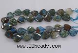 CAG9820 18*20mm - 25*30mm faceted freefrom dragon veins agate beads