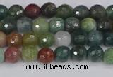 CAG9830 15.5 inches 4mm faceted round Indian agate beads