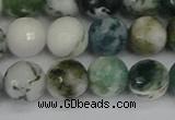 CAG9840 15.5 inches 10mm faceted round tree agate beads