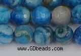 CAG9885 15.5 inches 10mm faceted round blue crazy lace agate beads